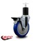 Service Caster 5'' Blue Poly Swivel 1-3/4'' Expanding Stem Caster with Brake SCC-EX20S514-PPUB-BLUE-PLB-134 - alternate 2